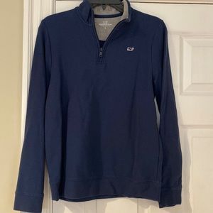 Vjneyard vines navy blue quarter zip boys large
